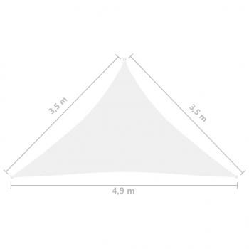 Sonnensegel Oxford-Gewebe Dreieckig 3,5x3,5x4,9 m Weiß