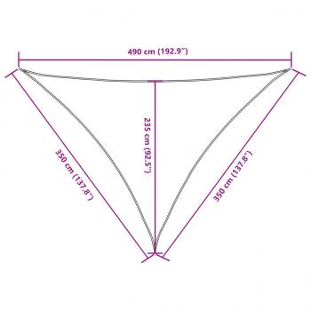 Sonnensegel Oxford-Gewebe Dreieckig 3,5x3,5x4,9 m Weiß