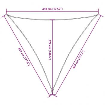 Sonnensegel Oxford-Gewebe Dreieckig 4,5x4,5x4,5 m Weiß