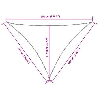 Sonnensegel Oxford-Gewebe Dreieckig 5x6x6 m Weiß