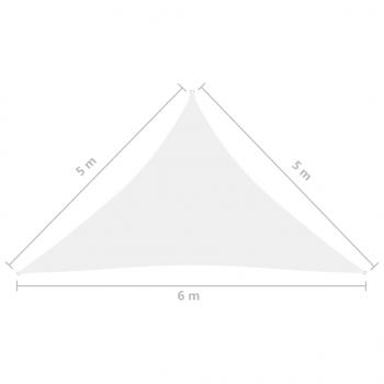 Sonnensegel Oxford-Gewebe Dreieckig 5x5x6 m Weiß