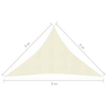 Sonnensegel 160 g/m² Creme 5x5x6 m HDPE