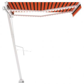 Automatische Markise mit LED Windsensor 350x250 cm Orange/Braun