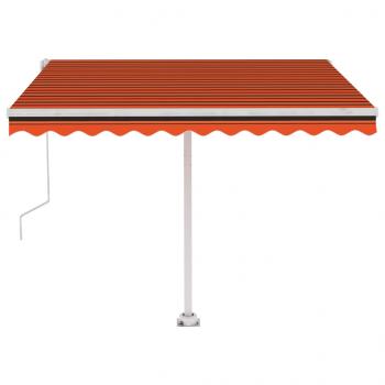 Automatische Markise mit LED Windsensor 350x250 cm Orange/Braun