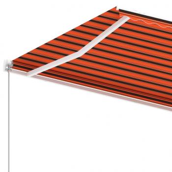 Standmarkise Manuell Einziehbar 400x300 cm Orange/Braun