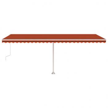 Standmarkise Automatisch 600x300 cm Orange/Braun