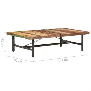 Couchtisch 142x90x42 cm Altholz Massiv