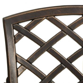 5-tlg. Bistro-Set Aluminiumguss Bronzen