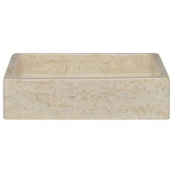 Waschbecken Creme 40x40x10 cm Marmor