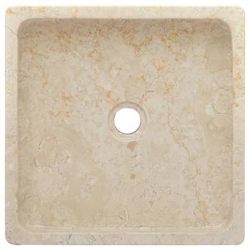 Waschbecken Creme 40x40x10 cm Marmor