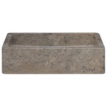 Waschbecken Grau 40x40x10 cm Marmor