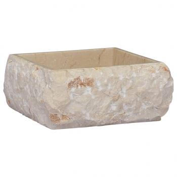 ARDEBO.de - Waschbecken Creme 30x30x13 cm Marmor