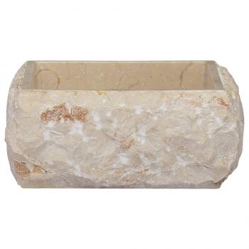 Waschbecken Creme 30x30x13 cm Marmor