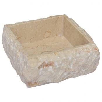 Waschbecken Creme 30x30x13 cm Marmor