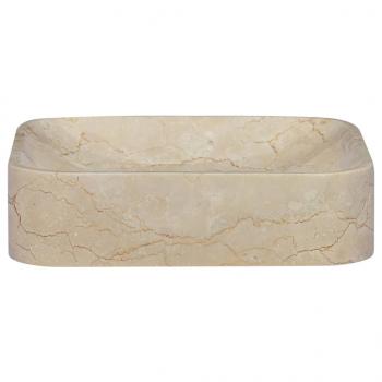 Waschbecken Creme 40x40x10 cm Marmor