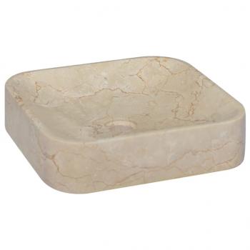 Waschbecken Creme 40x40x10 cm Marmor