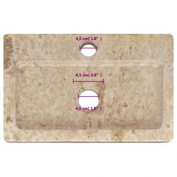 Wandwaschbecken Creme 38x24x6,5 cm Marmor