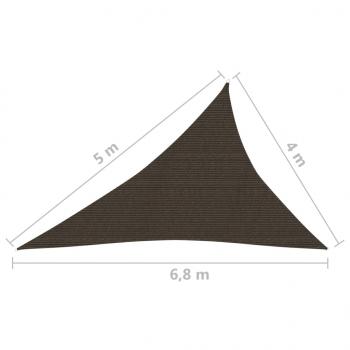 Sonnensegel 160 g/m² Braun 4x5x6,8 m HDPE