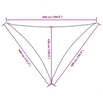 Sonnensegel Oxford-Gewebe Dreieckig 4x5x5 m Schwarz