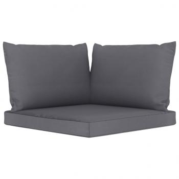 Garten-Palettensofa 2-Sitzer mit Kissen in Anthrazit