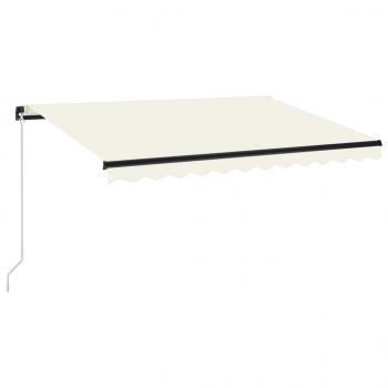 Markise Manuell Einziehbar mit LED 350x250 cm Creme