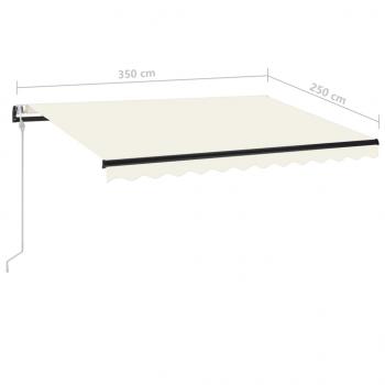 Markise Automatisch Einziehbar 350x250 cm Creme