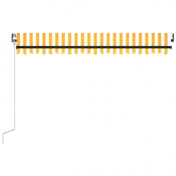 Markise Automatisch Einziehbar 450x300 cm Gelb und Weiß