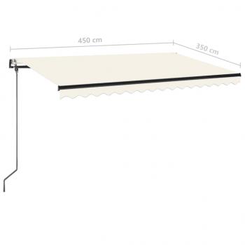 Markise Automatisch Einziehbar 450x350 cm Creme