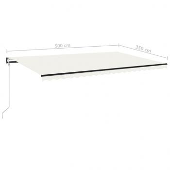 Markise Automatisch Einziehbar 500x350 cm Creme