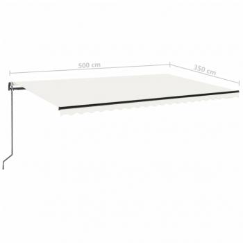 Markise Automatisch Einziehbar 500x350 cm Creme