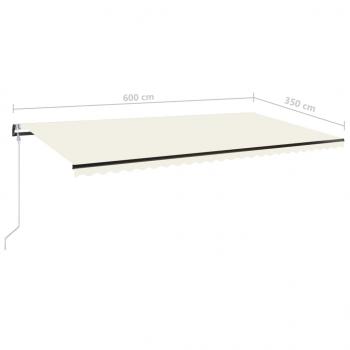 Markise Automatisch Einziehbar 600x350 cm Creme