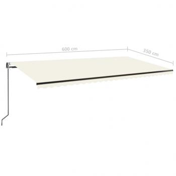 Markise Automatisch Einziehbar 600x350 cm Creme