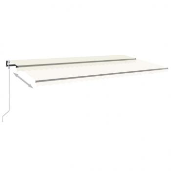 Automatische Markise mit LED & Windsensor 600x350 cm Creme