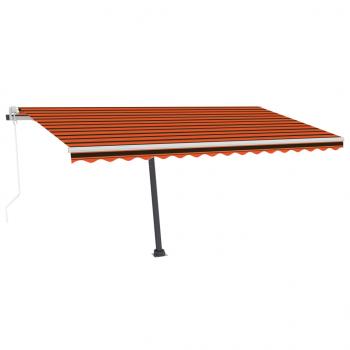 Standmarkise Automatisch 400x300 cm Orange/Braun