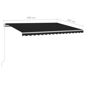 Standmarkise Automatisch 400x350 cm Anthrazit