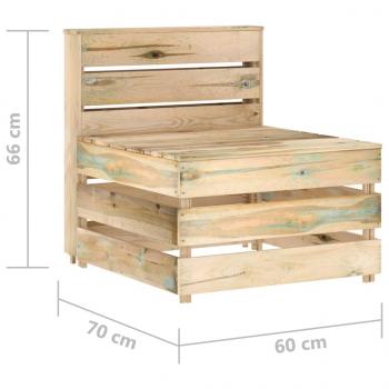 Garten-Mittelsofa aus Paletten Kiefernholz Imprägniert