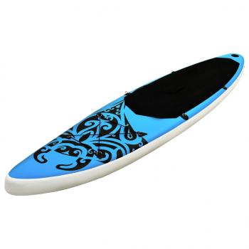 SUP-Board-Set Aufblasbar 320x76x15 cm Blau