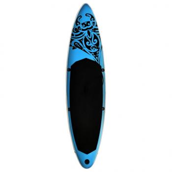 SUP-Board-Set Aufblasbar 320x76x15 cm Blau