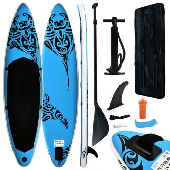 ARDEBO.de - SUP-Board-Set Aufblasbar 366x76x15 cm Blau