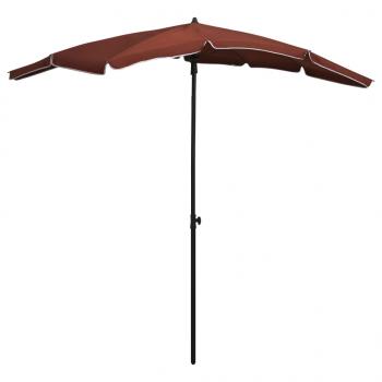 ARDEBO.de - Sonnenschirm mit Mast 200x130 cm Terracotta-Rot