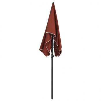 Sonnenschirm mit Mast 200x130 cm Terracotta-Rot