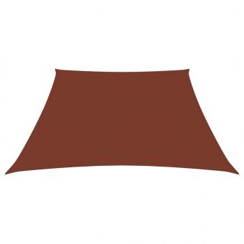 Sonnensegel Oxford-Gewebe Trapezförmig 3/5x4 m Terracotta