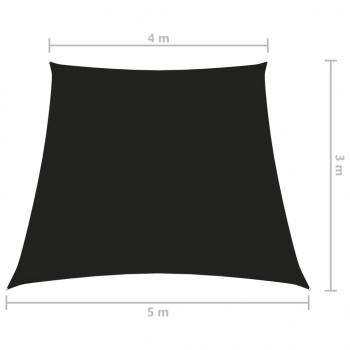 Sonnensegel Oxford-Gewebe Trapezförmig 3/5x4 m Schwarz