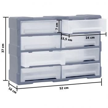 Multi-Schubladen-Organizer 8 große Schubladen 52x16x37 cm