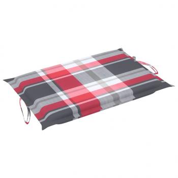 Sonnenliegen-Auflage Rot Karomuster 186x58x3 cm Oxford-Gewebe