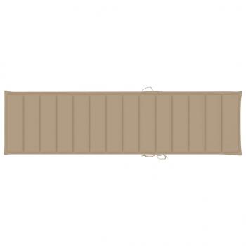 Sonnenliegen-Auflage Beige 200x50x3 cm Oxford-Gewebe