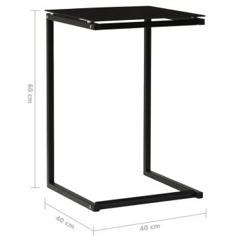 Beistelltisch Schwarz 40x40x60 cm Hartglas