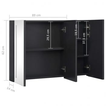 LED-Spiegelschrank fürs Bad 89x14x62 cm