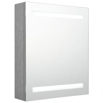 LED-Bad-Spiegelschrank Betongrau 50x14x60 cm