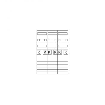 ARDEBO.de Hager ZL3EH66 Komplettfeld, univers Z, 6 Zählerplätze, BKE-I, Hauptschalter, H=1050mm, 3-feld